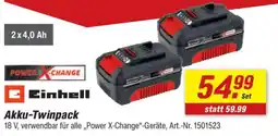 toom Baumarkt Einhell Akku-Twinpack Angebot