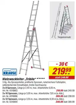 toom Baumarkt Vielzweckleiter „Tribilo“ KRAUSE Angebot