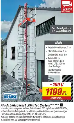 toom Baumarkt Alu-Arbeitsgerüst „ClimTec System“ Angebot