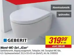 toom Baumarkt Wand-WC-Set „iCon“ GEBERIT Angebot