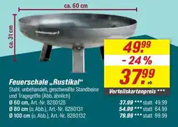 toom Baumarkt Feuerschale „Rustikal“ Angebot