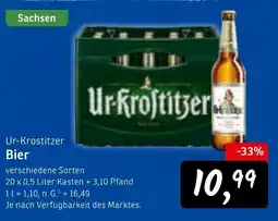 KONSUM Ur-Krostitzer Bier Angebot