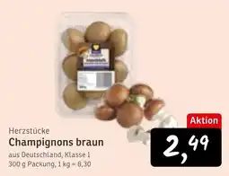 KONSUM Herzstücke Champignons braun Angebot