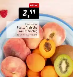 KONSUM Herzstücke Plattpfirsiche weißfleischig Angebot