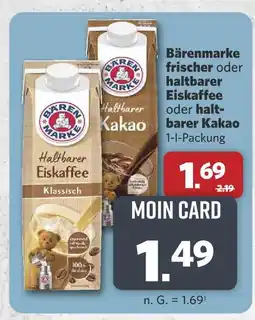 Combi Bärenmarke frischer oder haltbarer eiskaffee Angebot