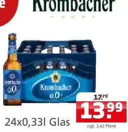 Getränke Quelle Krombacher 0,0 Angebot