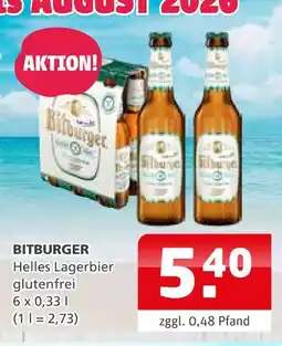 Getränke Quelle Bitburger helles lagerbier glutenfrei Angebot