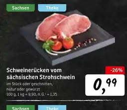 KONSUM Schweinerücken vom sächsischen Strohschwein Angebot