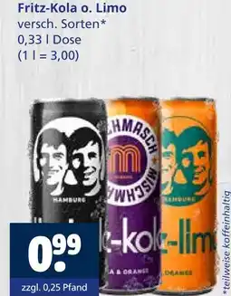 Getränkewelt Fritz-kola o. limo Angebot