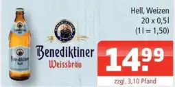 Getränke Oase Benediktiner weissbräu hell Angebot