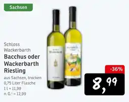 KONSUM Schloss Wackerbarth Bacchus oder Wackerbarth Riesling Angebot