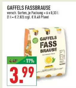 Marktkauf Gaffels fassbrause Angebot