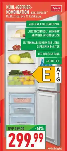 Marktkauf Amica kühl-/gefrier-kombination Angebot