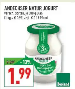 Marktkauf Andechser natur jogurt Angebot