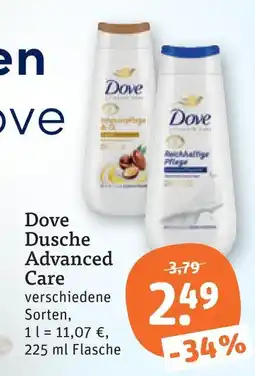 tegut Dove dusche advanced care Angebot