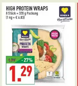 Marktkauf Edeka herzstücke high protein wraps Angebot