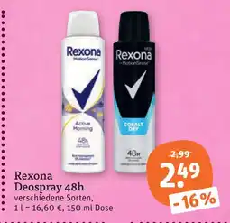 tegut Rexona deospray 48h Angebot