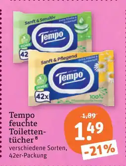 tegut Tempo feuchte toilettentücher Angebot