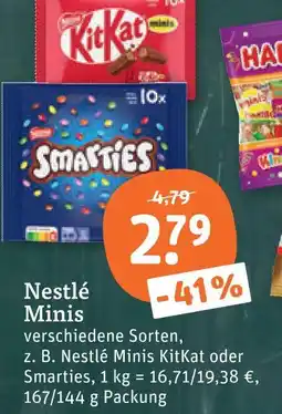 tegut Nestlé kitkat oder smarties minis Angebot
