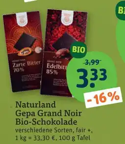 tegut Naturland gepa grand noir bio-schokolade Angebot