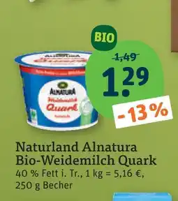 tegut Naturland alnatura bio-weidemilch quark Angebot