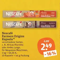 tegut Nescafé farmers origins kapseln africas ristretto Angebot