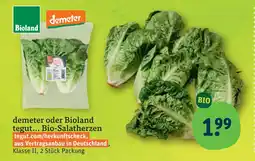 tegut Bioland bio-salatherzen Angebot