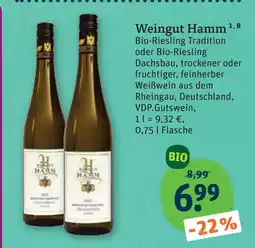 tegut Weingut hamm bio-riesling tradition Angebot