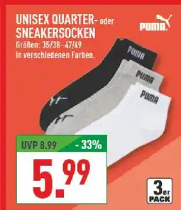 Marktkauf Puma unisex quartersocken Angebot