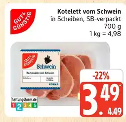 Marktkauf Gut & günstig kotelett vom schwein Angebot