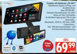 Marktkauf Technaxx germany carplay mit dashcam „tx-367“ Angebot