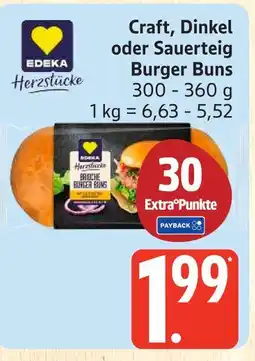 Marktkauf Edeka herzstücke craft, dinkel oder sauerteig burger buns Angebot