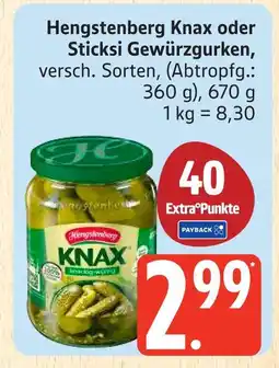 Marktkauf Hengstenberg knax gewürzgurken Angebot