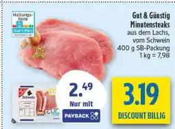 diska Gut & günstig minutensteaks Angebot