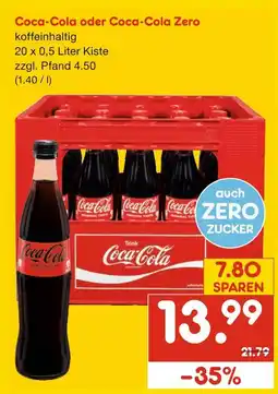 Netto Marken-Discount Coca-cola cola oder cola zero Angebot