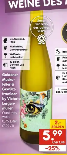 Netto Marken-Discount Victoria lergenmüller goldener muskateller & gewürztraminer Angebot