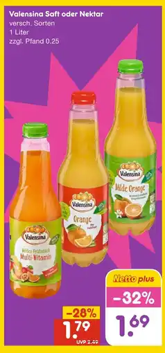 Netto Marken-Discount Valensina saft oder nektar Angebot