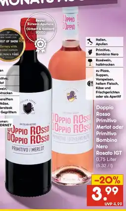 Netto Marken-Discount Doppio rosso primitivo merlot Angebot