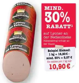 Scheck-in-Center Lyoner mit Kalbfleisch Angebot