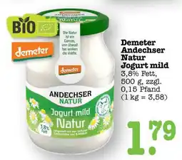 Scheck-in-Center Demeter Andechser Natur Jogurt mild Angebot