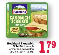 Scheck-in-Center Hochland Sandwich Scheiben Angebot