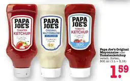 Scheck-in-Center Papa Joe’s Original Mayonnaise oder Tomatenketchup Angebot