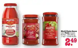 Scheck-in-Center Mutti Pasta Sauce oder Pesto Angebot