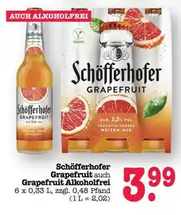 Scheck-in-Center Schöfferhofer Grapefruit auch Grapefruit Alkoholfrei Angebot