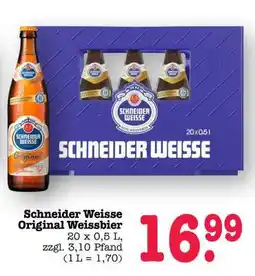 Scheck-in-Center SCHNEIDER WEISSE Original Weißbier Angebot