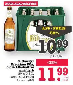 Scheck-in-Center Bitburger Premium Pils, 0,0% Alkoholfrei Angebot
