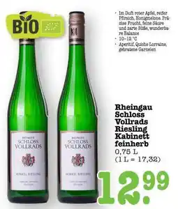 Scheck-in-Center Rheingau Schloss Vollrads Riesling Kabinett feinherb Angebot