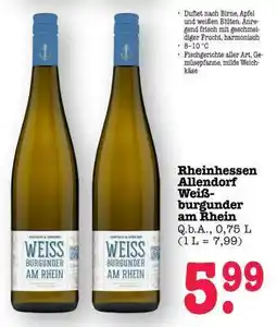 Scheck-in-Center Rheinhessen Allendorf Weißburgunder am Rhein Angebot