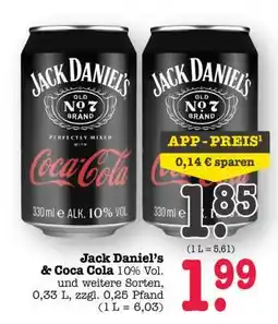 Scheck-in-Center Jack Daniel’s & Coca-Cola Angebot