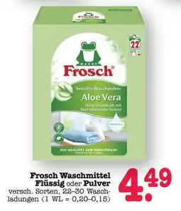Scheck-in-Center Frosch Waschmittel Flüssig oder Pulver Angebot